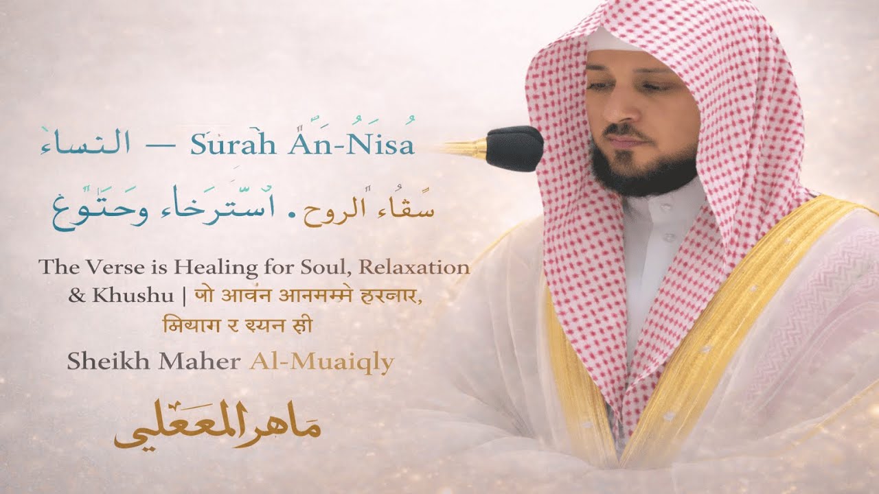 النساء - Surah An-Nisa - सु`रा अन-निसा | للراحة وطمانينة القلب | Sheikh Maher Al-Muaiqly