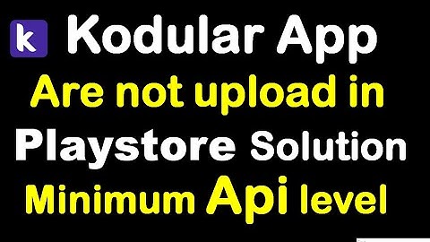 How to set Minimum api level in kodular for our Application