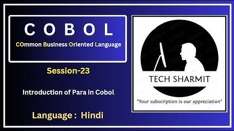 Para or Paragraph in COBOL (Session-23) | Cobol Training | Cobol programming |  Cobol programming |
