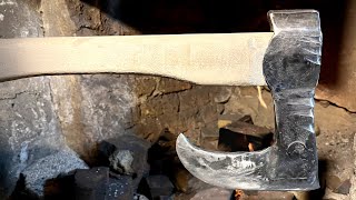 Making an ax - blacksmithing