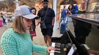 IMPROVISATION AT THE TRAIN STATION IN LONDON  Adele Turning Tables - Allie Sherlock