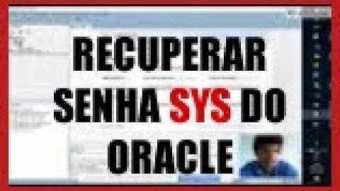 Recuperar senha SYS no Oracle - ORA-28001