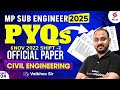 MP Sub Engineer Previous Year Question Paper Civil | MP Sub Engineer Classes Civil by Vaibhav Sir