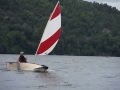 porta-bote sailing, monksville sea trials day 2: moderate wind.