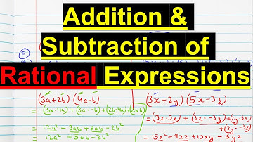 ADDITION & SUBTRACTION OF RATIONAL EXPRESSIONS WITH A COMMON DENOMINATOR BEGINNING ALGEBRA | ALGEBRA