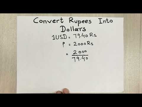 How to Convert Rupees to Dollars - Currency Exchange