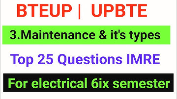 IMRE| Maintenance & it