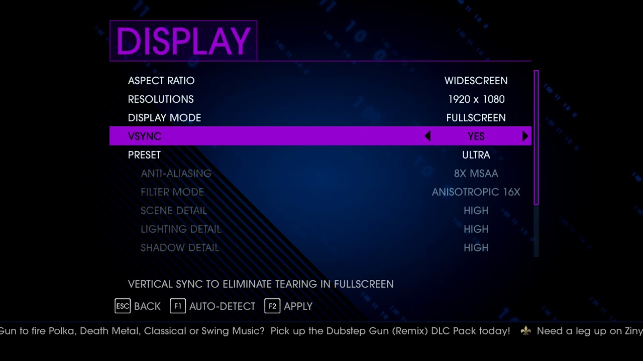 Saints Row IV - Options - Display