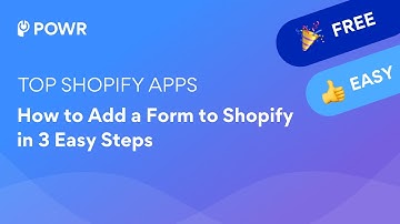 Shopify Tutorial - How to Add a Form to your Shopify Store (in 3 steps)
