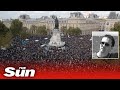 Thousands pay tribute to teacher beheaded by a terrorist in Paris