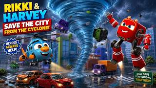 Supercar Rikki & Harvey Save the City from the Cyclone! 🌧️ | My Little TV