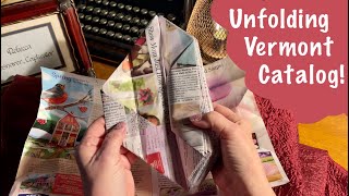 ASMR Unfolding Vermont Spring Catalog! (No talking only) Page turning and smoothing/paper crinkles.