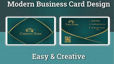 Modern Business Card Design | Easy & Creative Design Tutorial