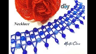 Колье из Бусин и Стекляруса Мастер Класс! Ожерелье из Бусин для Начинающих/ Bead necklace! Колье из Бусин и Стекляруса Мастер Класс! Ожерелье из Бусин для Начинающих/ Bead necklace!