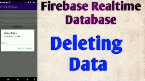 Delete Data in Firebase Realtime Database