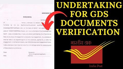 UNDERTAKING REQUIRED FOR GDS DOCUMENT VERIFICATION || GDS VERIFICATION PROCESS @Sejal.Dishawer