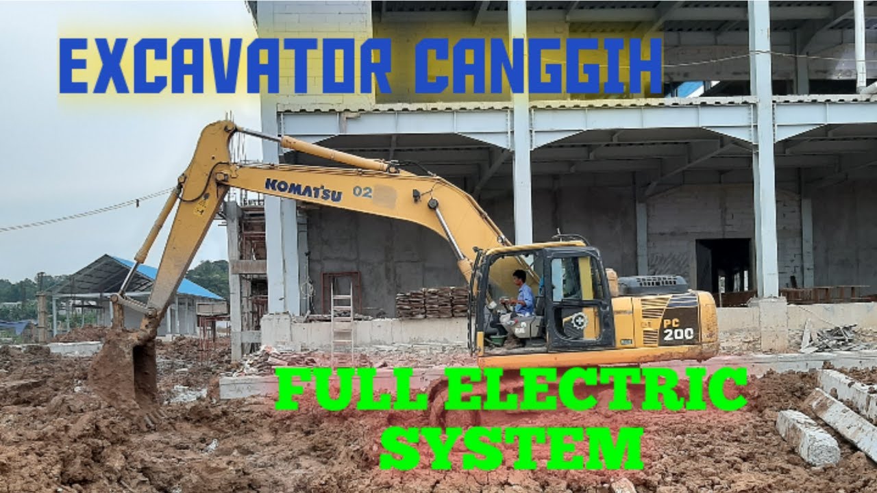 EXCAVATOR KOMATSU PC-200 FULL ELECTRIC SYSTEM - YouTube