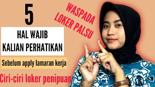 Ciri-Ciri Penipuan Lowongan Kerja Hati-Hati Lowongan Palsu
