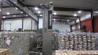 Used-Priority One Model 3500 Pro-Pal Series Dual Infeed Low Level Palletizer - stock # 71445002