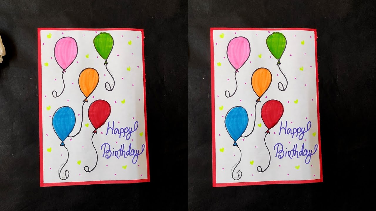 How to make Birthday Card || DIY Happy Birthday Card for beginners ...