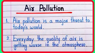 Essay On Air Pollution In English | 10 Lines On Air Pollution In English | Air Pollution Essay