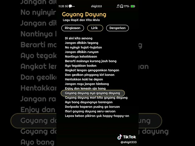 lirik lagu goyang dayung#latest #laguviral #lagu #laguindonesia class=