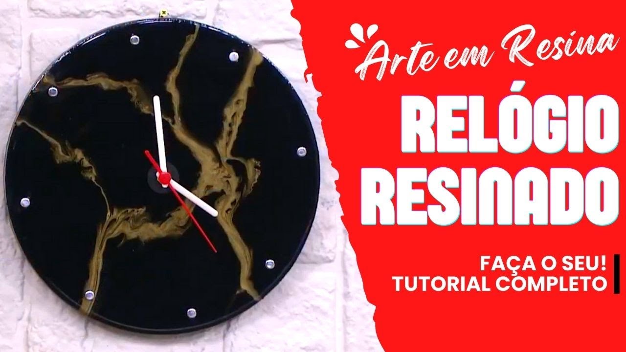 SAIBA COMO FAZER RELÓGIO RESINADO COM RESINA EPÓXI - PASSO A PASSO COMPLETO
