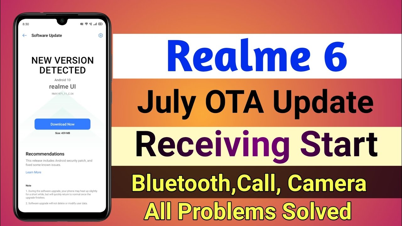 Realme 6 July OTA update।। Receiving Start All Problem Resolved 😃