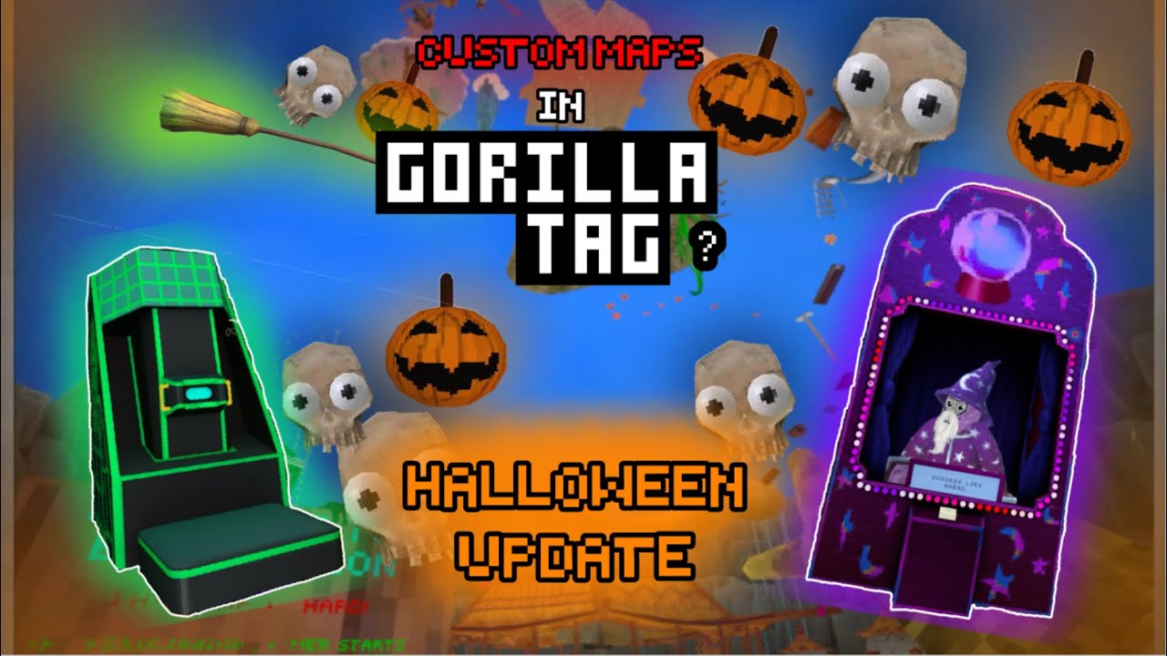 CUSTOM MAPS IN GORILLA TAG?? (NO PC) Gorilla Tag HALLOWEEN update ...