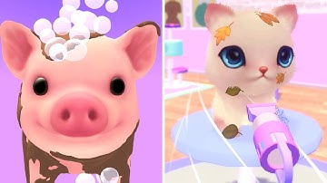 ASMR Pet Salon 🐕🐱🐶 All Levels Gameplay iOS - Pets Grooming