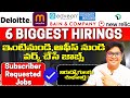 6 Biggest Hirings | Remote & Office jobs | Good Package | Latest Jobs in Telugu | @VtheTechee