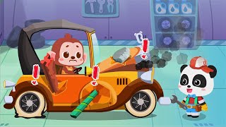 Little Panda&#39;s Car Repair - Be a Skilled Auto Mechanic And Decorate Your Cars - Babybus Game Video