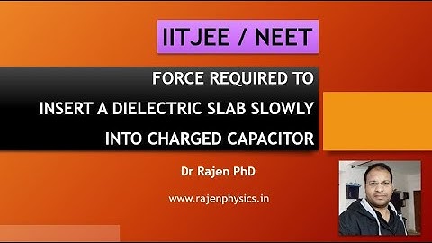 FORCE REQUIRED TO INSERT A DIELECTRIC SLAB IN CHARGED CAPACITOR