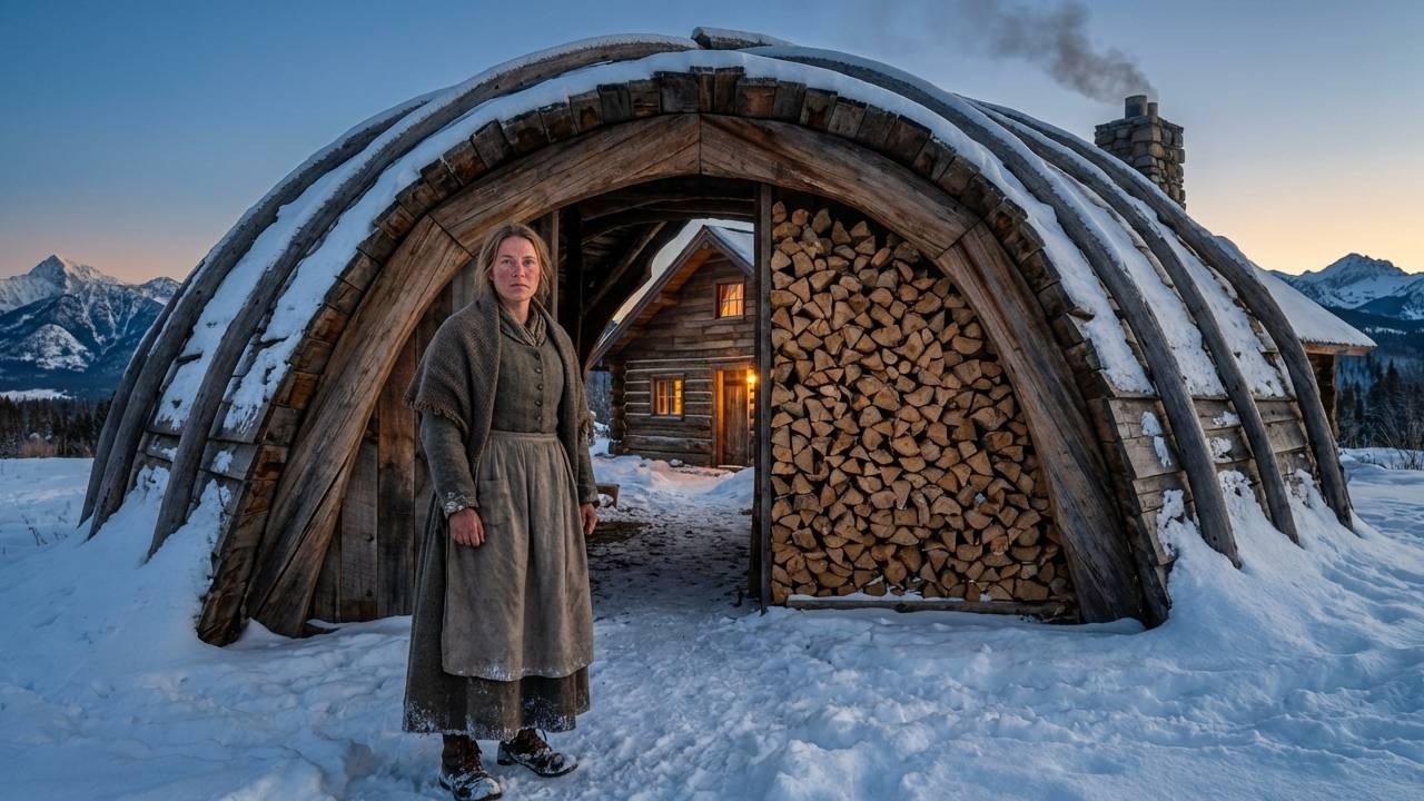 Thrown Out Before Winter, She Made a Quonset Hut for $7 — Until Her Firewood Remained Dry All Winter