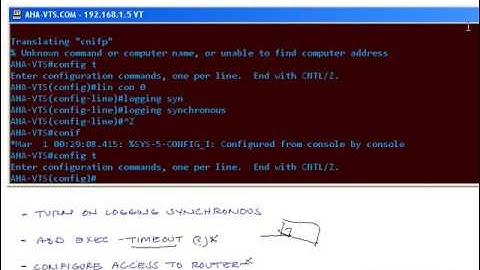 AHA-VTS K.L.I.P: CISCO ROUTER HOUSEKEEPING TECHNIQUES PART 2
