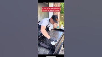 How to clean flat top griddle! #cleaning #griddle #grill #bbq