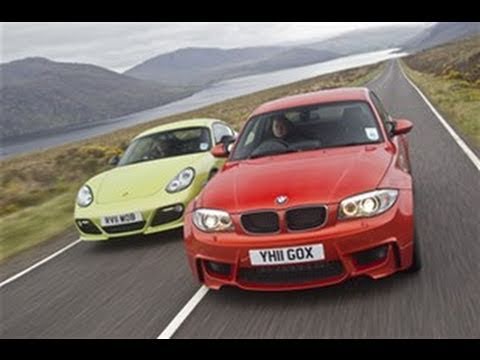 BMW 1-series M vs Porsche Cayman R video review