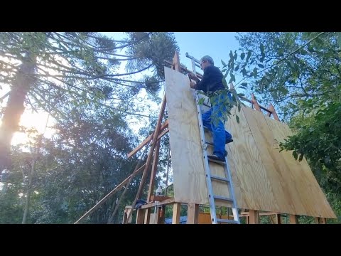 Many difficulties building a unique cottage: work diary 3 - half -a -frame cottage