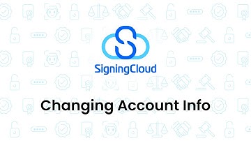 SigningCloud Tutorial : [Admin] Changing Account Info