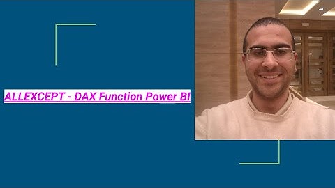 ALLEXCEPT - DAX Function Power BI