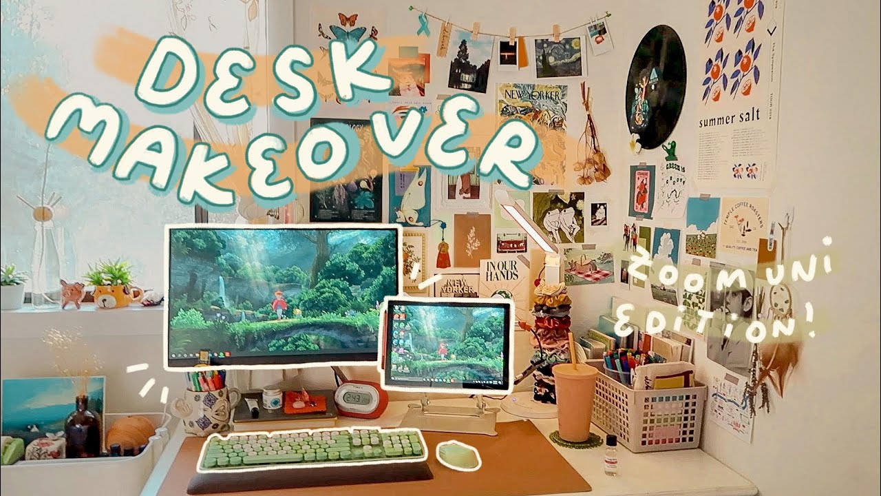 desk makeover // functional + aesthetic; zoom uni edition!