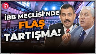 İBB Meclisi&#39;nde tartışma çıktı: CHP&#39;liler masalara vurdu! İşte o görüntüler...