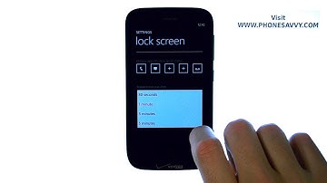 Nokia Lumia 822 - How Do I Change Lock Screen Time-Out
