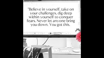 "Believe in yourself, take on your challenges, dig deep within yourself to conquer fears. Never let…