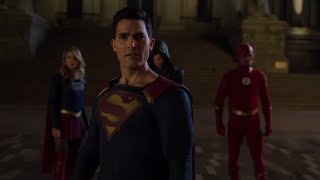Arrow, Flash, Supergirl and Superman Vs Amazo || Elseworlds Crossover The Flash 5x09 1080p