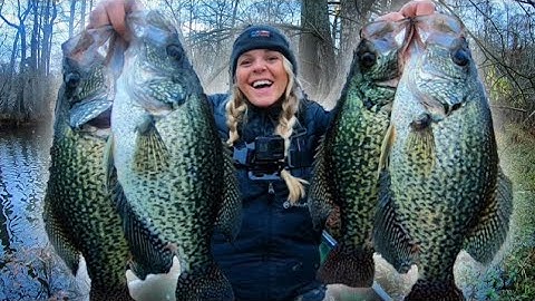 WE FOUND MONSTER SLABS FISHING IN THE SWAMP!!!! Incredible Fall Crappie Canoe Fishing!