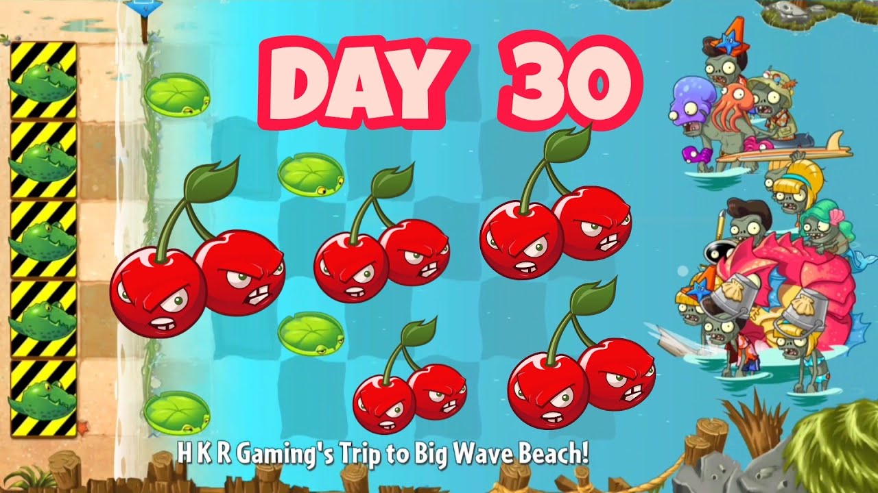 Plants vs Zombies 2, Big Wave Beach Day 30