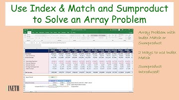 Excel Index & Match and Sumproduct Formulas to Solve an Array Problem