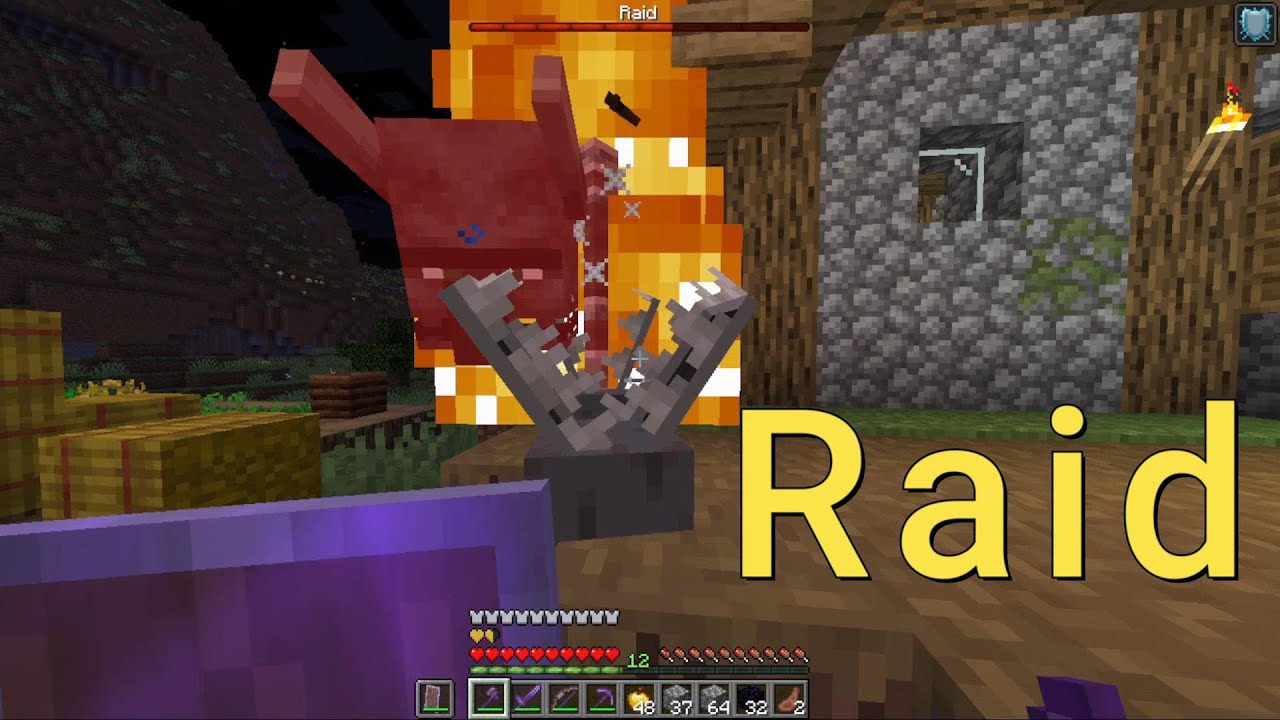 Raid in Minecraft versus pillager - YouTube