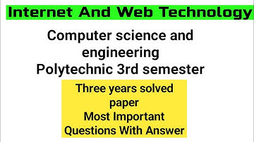 IWT Three year solved paper |Internet and Web Technology most Important Questions